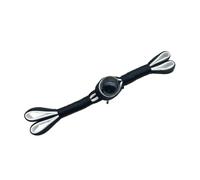 Boutons à nouer chinois pour manteaux chinoises, 5 boutons en perles de jade multicolores 8 cm, motif queue d'hirondelle, avec un seul mot(Black+white)