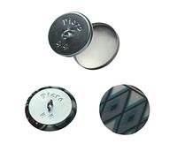 Boutons à recouvrir avec du tissu - Ébauches de boutons pour la fabrication de boutons, en deux parties - Partie inférieure en acier galvanisé argenté (100 pièces. Ébauches 24/15 mm)