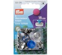 Prym Cover Buttons Brass col 19 mm, Silver/Black, 30