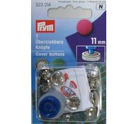 Prym Bouton De Couvercle en Laiton 7 Pièces, Taille 11 mm, Argent
