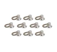 Boutons Ajustables pour Vêtements, Alliage Argenté, Lot de 10 Pièces, Accessoire DIY Pour Sacs et Bracelets - Durable et Facile à Installer, Décoration Polyvalente Artisanale
