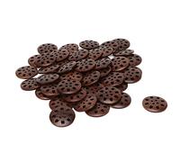Boutons Assortis, 50 Pièces Boutons en Bois Boutons Faits à la Main Boutons en Bois Vintage Beaux Boutons Décoratifs à 4 Trous pour Bricolage Artisanat Couture Vêtements