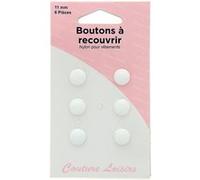Boutons auto couvrant nylon 11 mm à recouvrir vêtements couture mercerie BLANC G