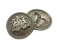 Boutons Bouton Métal Manteau Homme et Femme Trench Coat Boutons Ronds Doré, Couleur 6, 25m, 4 pièces