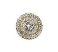 Boutons, boutons 10 pièces/lot boutons de vêtements de mode avec strass accessoires de décoration de veste for femmes boutons de tige en métal noir et doré et argenté boutons de couture (or, 23 mm-10