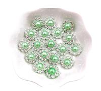 Boutons, Boutons 50 pièces 12 mm résine Fleur Ronde Perle Cristaux à Dos Plat Ongles Strass Boutons Appliques Mariage Bricolage Scrapbooking Artisanat Accessoires Boutons de Couture (3)(6)