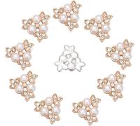 Boutons Boutons En Strass Fleur for Épingles À Cheveux, 10 Pièces, Décoration De Vêtements, Artisanat Vintage, Accessoires Couture for(Color 25)
