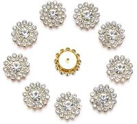 Boutons Boutons En Strass Fleur for Épingles À Cheveux, 10 Pièces, Décoration De Vêtements, Artisanat Vintage, Accessoires Couture for(Color 10)