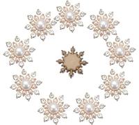 Boutons Boutons En Strass Fleur for Épingles À Cheveux, 10 Pièces, Décoration De Vêtements, Artisanat Vintage, Accessoires Couture for(Color 9)