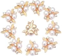 Boutons Boutons En Strass Fleur for Épingles À Cheveux, 10 Pièces, Décoration De Vêtements, Artisanat Vintage, Accessoires Couture for(Color 26)