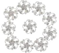 Boutons Boutons En Strass Fleur for Épingles À Cheveux, 10 Pièces, Décoration De Vêtements, Artisanat Vintage, Accessoires Couture for(Color 15)