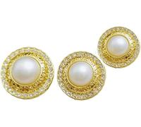 Boutons Boutons Métalliques Ronds En Imitation De Perles, 10 Pièces, for Vêtements, Manteau, Pull, Accessoires Couture, Broderies for(Color 3,23.0mm)