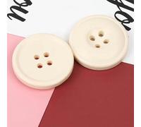 Boutons, Boutons, nouveaux 6 pièces boutons en résine 4 trous accessoires de couture taille complète for vêtements décoratifs faits à la main bricolage-vin rouge-15mm(Beige,30mm)