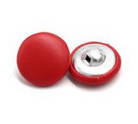 Boutons Boutons recouverts de cuir avec tige, 11/15/20/25/30mm, 10 pièces, for vêtements, manteau, coupe-vent, canapé, boutons souples, décorations colorées DIY(Red,20mm 10pcs)