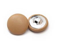 Boutons Boutons recouverts de cuir avec tige, 11/15/20/25/30mm, 10 pièces, for vêtements, manteau, coupe-vent, canapé, boutons souples, décorations colorées DIY(Brown,25mm 10pcs)