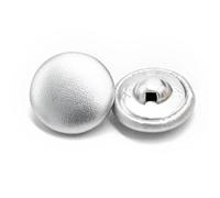 Boutons Boutons recouverts de cuir avec tige, 11/15/20/25/30mm, 10 pièces, for vêtements, manteau, coupe-vent, canapé, boutons souples, décorations colorées DIY(Silver,20mm 10pcs)