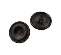 Boutons, boutons vintage en résine imitation corne noire, gros boutons for vêtements, pull, costume, manteau, bricolage, scrapbooking, accessoires de couture, boutons de couture (21,10 pièces 20 mm)(B