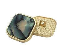 Boutons Carré Imitation Marbre Bouton Manteau Dames Top Vêtements Boutons Décoratifs, Bleu foncé, 20mm, 5 pièces