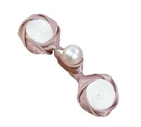 Boutons Cheongsam faits à la main avec perles roses et fleurs chinoises pour travaux manuels, vêtements, décorations décoratives tendance
