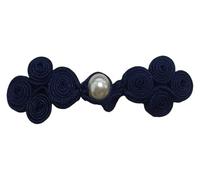 Boutons Cheongsam Fermeture rétro Attaches à coudre for bricolage Pull Manteau Perles Nœuds chinois(Blue)