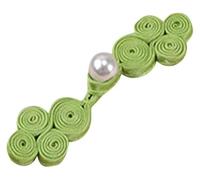 Boutons Cheongsam Fermeture rétro Attaches à coudre for bricolage Pull Manteau Perles Nœuds chinois(Green)