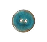 Boutons Coco laqué 23 mm X 2 -(...) - Bleu Turquoise