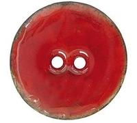 Boutons Coco laqué 23 mm X 2 - Union Knopf(...) - Rouge Foncé Rouge Foncé G