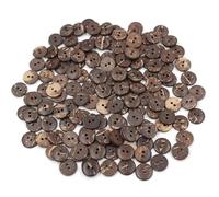 Boutons coconet ronds naturels à 2 trous, 11mm, 100 pièces, outils de couture, accessoires faits à la main, Scrapbook, artisanat de mariage, bricolage, bouton en bois(11mm)