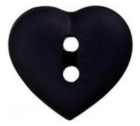 Boutons Coeur 2 trous Bleu marine 15 MM X 3 - Union Knopf