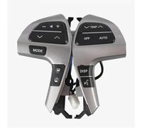 Boutons Commande Volant Pour Toyota pour Camry 84250-06180 | Bouton commande audio volant couleur argent/or UV avec Bluetooth(Black Silver)