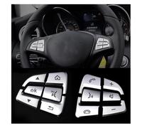 Boutons Contrôle Volant Pour Benz Pour Classe C GLC W205 Intérieur De Voiture Cache-boutons Volant Autocollant Décoratif Panneau Commande