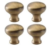 Boutons d'armoire 4 pièces, boutons en laiton de 1 pouce faciles à installer pour boîte à bijoux, placard, tiroir de bureau, tiroirs d'armoire, chaussures, coffre et plus encore |.Laiton