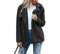 Boutons d'automne Et d'hiver, Revers, Cardigan en Molleton Ample, Manteau De Laine GâTeau De Mouton Femmes, Vestes, Hauts