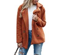 Boutons d'automne Et d'hiver, Revers, Cardigan en Molleton Ample, Manteau De Laine GâTeau De Mouton Femmes, Vestes, Hauts