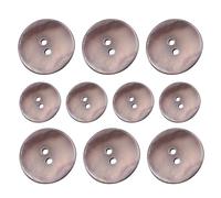 Boutons de bol naturel - 10 boutons de bol de perles pour vêtements | Écrou de perles à 2 trous | Boutons de cardigan de rivière | Boutons de bricolage à coutures rondes pour manteaux de chemise