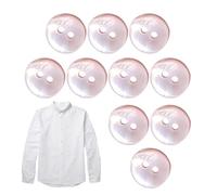 Boutons de bol naturel - 10 boutons de bol de perles pour vêtements | Écrou de perles à 2 trous | Boutons de cardigan de rivière | Boutons de bricolage à coutures rondes pour manteaux de chemise