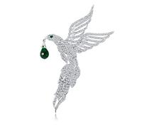 Boutons de Broche Broche Broches Broches Femmes Émeraude Cristal Plume Feuille D'érable Oiseau Automne Et Hiver Cadeau, Broche Tempérament, Femme Corsage Décoration Broches Mode ( Size : Flying Bird )