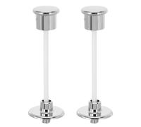 Boutons de Chasse D'eau Wc Vintage, 2 Pièces, Argenté, Plastique | Remplacement pour Toilettes Anciennes, Commande par Tirage, Contrôle Précis du Débit, Usage Salle de Bain