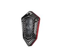 Boutons de Clé Télécommande de Voiture Étui de clé en Fibre de Carbone pour Benz pour CLS, pour CLA, GL, R, SLK, pour AMG, ABCs.(BCA Red Black)