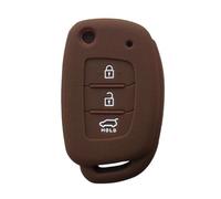 Boutons de Clé Télécommande de Voiture Étui Protection pour Ix35, pour Grand I10, pour Elantra 2017, pour Tucson, pour Sonata, Ix25, pour I20, pour Creta, pour Santa Fe, pour GLS, Reina(Brown)