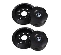 Boutons de Commande de Four Noir 2 Pièces, Plastique, 8mm, 60-200 °c | Grill et Friteuse à Air, Repères de Température Lisibles, Design Ergonomique, Pièces de Remplacement