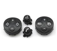 Boutons De Commande Du Volant Couvercle de bouton de volume de volant multifonction pour voiture, garniture de commutateur de régulateur de vitesse adaptée aux MINI R55-R61(Model B 4PCS)