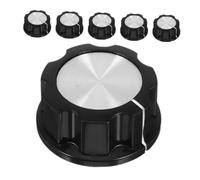Boutons de Commande Électriques 6 Pièces Abs Noir pour Cuisinière | Pièces de Rechange, Usage sur Brûleur et Minuterie, Format Compact pour Entretien D’équipement
