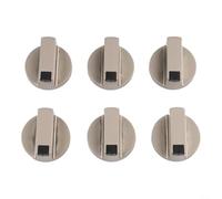 Boutons de commande four 6mm métal argenté lot de 6