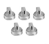 Boutons de commande four pour gaz acier inoxydable 5 Boutons | Acier inoxydable brossé, âme polymère pour haute densité, résiste chaleur et graisse, kit 5 , finition durable