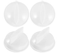 Boutons de Commande Micro-ondes en Plastique Blanc, Lot de 4 | Pièce de Remplacement pour Four à Micro-ondes, Axe 7mm et Trou 5mm, Accessoire Léger