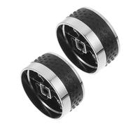 Boutons de Commande pour Barbecue 2 Pièces Abs Argenté Ø58 Mm | Prise Antidérapante Ergonomique, Axe Intérieur 6mm, pour Grill Gaz et Four