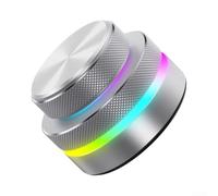 Boutons de Contrôle du Volume USB-C, Contrôleur de Réglage des Médias-Externes Multimédia PC(Silver)