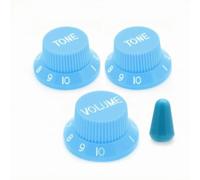 Boutons de Contrôle Guitare Électrique Bouton Molette Capuchon Sélecteur Pointe Bords Striés Plastique pour Réglages Stables Volume et, style to 12
