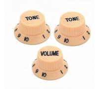 Boutons de Contrôle Guitare Électrique Bouton Molette Capuchon Sélecteur Pointe Chiffres Lisibles Plastique Solide pour Ajustement Rapide Volume et, style to 10
